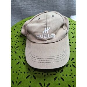 Hublot Baseball Cap Men One Size Beige Embroidered Logo Adjustable Strapback Hat